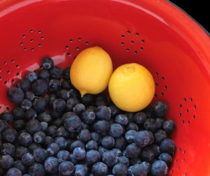 lemons and blueberries
